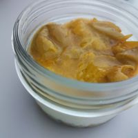 "cheese"cake in a cup at Totum Cantine Bio in Nantes