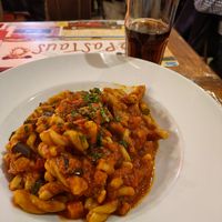 Pasta with vegan ragu and a coke at Pastaus in Valletta