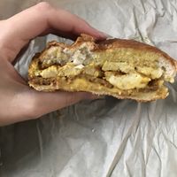 Tofu egg, tempeh bacon, provolone style cheese   at Orchard Grocer in New York City