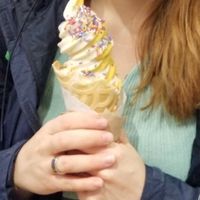 Pumpkin swirl with sprinkles! at Orchard Grocer in New York City