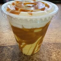Caramel pumpkin milkshake  at Orchard Grocer in New York City