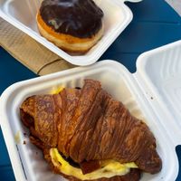 Breakfast Croissant and Donut at Orchard Grocer in New York City