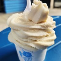 Peanut Butter & Vanilla swirl soft serve at Orchard Grocer in New York City