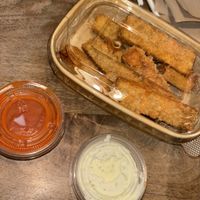 Tofu tenders with ranch and buffalo sauce   at Orchard Grocer in New York City