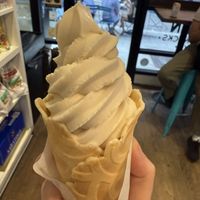 vanilla ice cream cone  at Orchard Grocer in New York City