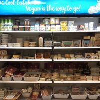 So many cruelty-free cheeses! The world is changing for the better. at Orchard Grocer in New York City