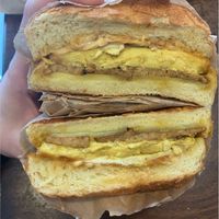 Vegan bacon, egg, and cheese  at Orchard Grocer in New York City