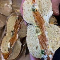 Vegan lox bagel  at Orchard Grocer in New York City
