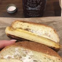 Bowery: tempeh bacon, egg and cheese with mayo  at Orchard Grocer in New York City