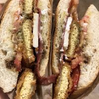 Sandwich special .. think chicken prosciutto mozzarella  at Orchard Grocer in New York City