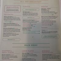 Menu at LHR - WonderTree - T2 in West London