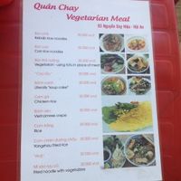 The all vegetarian menu. "Chicken" and "kebab" etc is made from tofu! at Quan Chay - Nguyen Duy Hieu in Hoi An