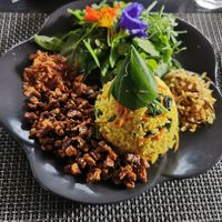 Nasi Kuning at The Organic Farm Bali in Tabanan