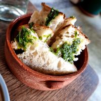 Sourdough bread with some pesto at Mineral in Malmo