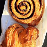 Chocolate Swirl and Chocolate-Peanut-Butter-Croissant at Fill Good in Budapest