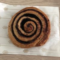 Whole wheat chocolate roll at Fill Good in Budapest