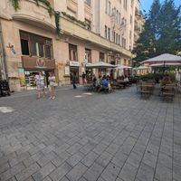 Outside at Fill Good in Budapest