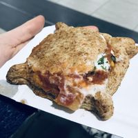 Spicy bean pastie  at Fill Good in Budapest