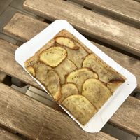 Potato pizza at Fill Good in Budapest