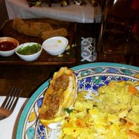 Our plates  at Veggies Bar in Jerusalem