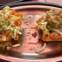 Bean chalupas ordered without cheese   at Gazpacho in Durango