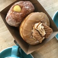 Biscoff Donut and Custard Bombolone   at Cakeboy Donuts - Pop-up in Bowden