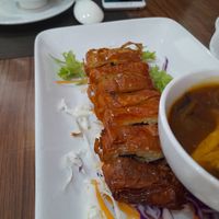 Vegan roasted "duck". at Vajra in Ho Chi Minh City