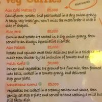 Menu at Baba's Kitchen in Hoi An