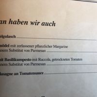 vegan menu at Bergrestaurant Seekopf in Zuers Am Arlberg