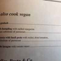 vegan menu at Bergrestaurant Seekopf in Zuers Am Arlberg
