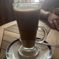 Coffee latte with coconut milk at Aloha Raw Bar in Playa Del Carmen
