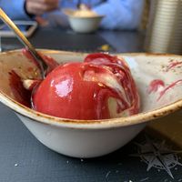 Veganes Vanilleeis (im Mittagsmenü ☺️)  at Peter Pane in Flensburg