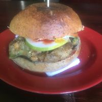 Eggplant burger at Seed Dreams in El Nido