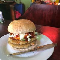 Double Decker Falafel Burger at Seed Dreams in El Nido