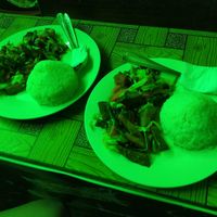 Stir fry vegetables with rice (190php each) at Seed Dreams in El Nido