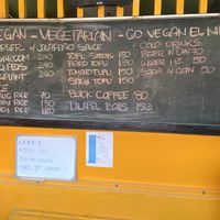 Menu and working hours  at Seed Dreams in El Nido