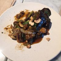 side eggplant at Flower Child in Dallas