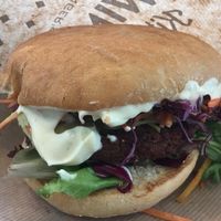 Huuuuuge cheeseburger  at Swing Kitchen - Josefstadt in Vienna