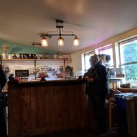 Inside counter at Wild Island in Orcas Island