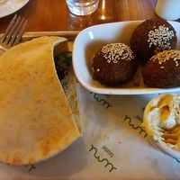Cauliflower pitta, falafels and hummus at Umi Falafel in Cork