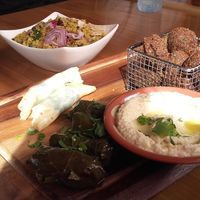 Hummus bowl, such a generous portion with yummy falafels at Umi Falafel in Cork