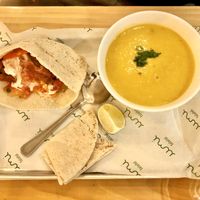 Falafel wrap w/lentil soup   at Umi Falafel in Cork