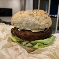 carrot patty burger. 10/10! at House Of Chay in Ho Chi Minh City