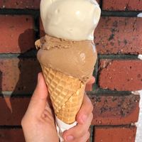 peanut butter white choc and mocha at Gelato 101 Vegan Artisan in Northbridge