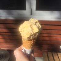 Creme brûlée flavour ice cream at Gelato 101 Vegan Artisan in Northbridge