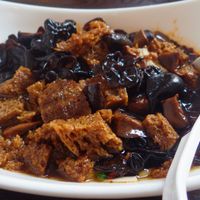 Shanghai flavor noodle with Sixi-Kaofu at 58 Dim Sum in Stockholm