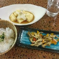 Vegan dinner at Shukobo Komadori-sanso in Mitake