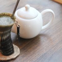 Organic Mate Tea from South America at Cafe Stay Happy in Tokyo