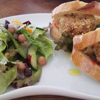 falafel sandwich at Cafe Stay Happy in Tokyo