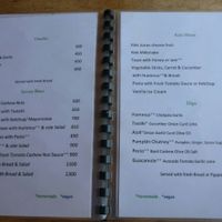 menu p1 at Thambili Cafe in Hikkaduwa